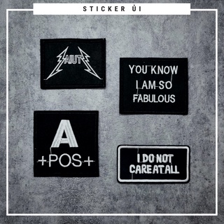 Sticker vải thêu cao cấp - CÓ SẴN KEO ỦI,Patch ủi dùng làm miếng vá Quần Áo,áo phao,BALO,quần jogger, đồ jeans, giày dép