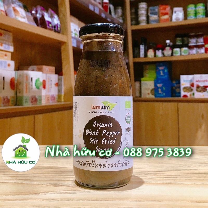 SỐT TIÊU ĐEN hữu cơ Lumlum 200g- Organic Black Pepper Stir Fried Sauce - Date: 5/10/2023 - Nhà hữu cơ