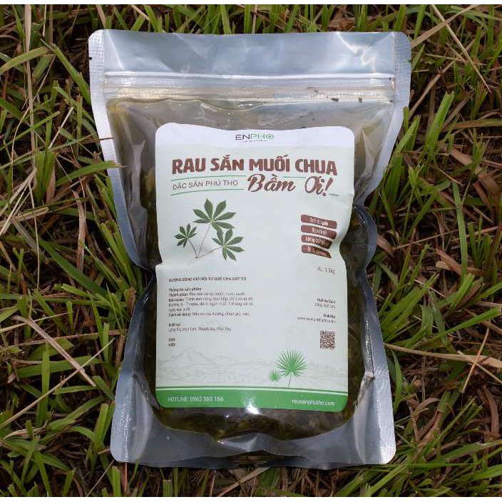 Rau Sắn Phú Thọ Muối Chua Túi 1.5KG vò kỹ không cọng già