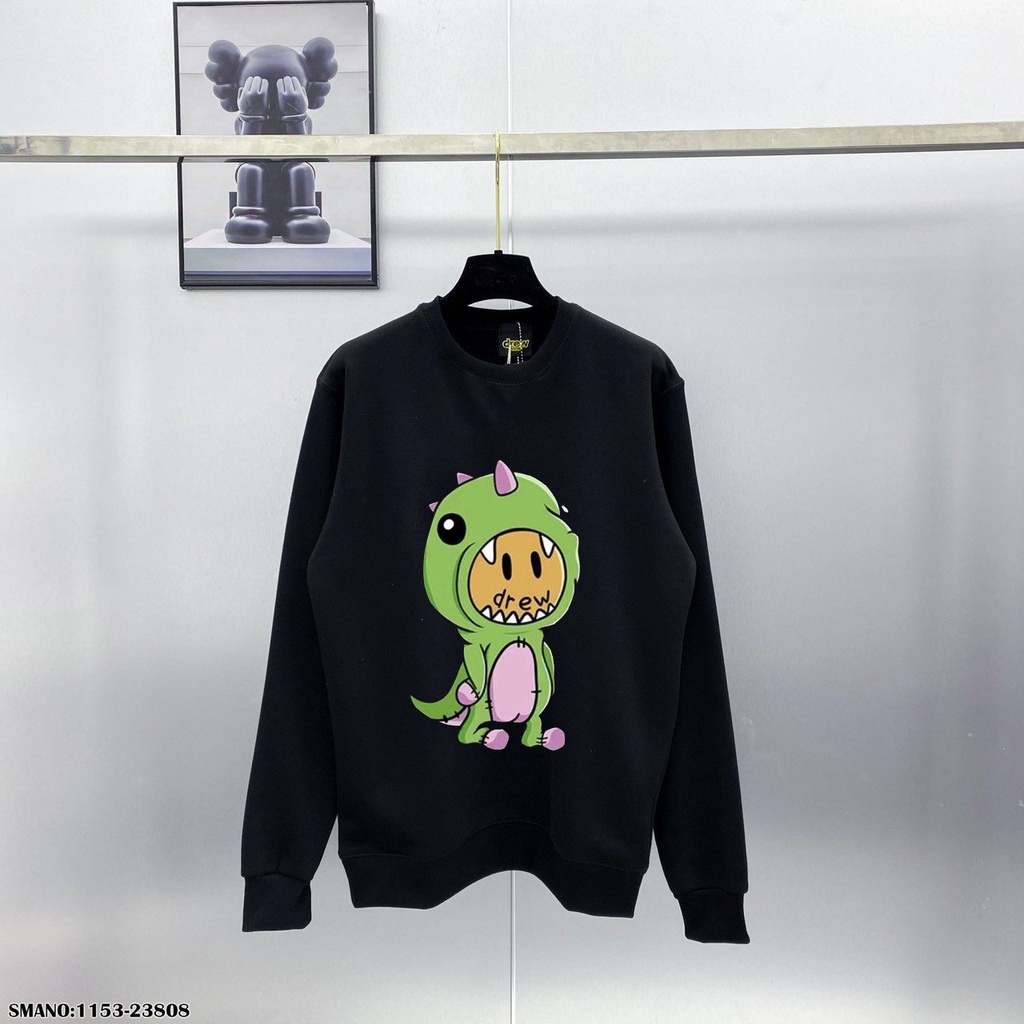 Áo sweater unisex chất liệu nỉ mềm mại in hình khủng long ngộ nghĩnh  phong cách trẻ trung năng động- TD92