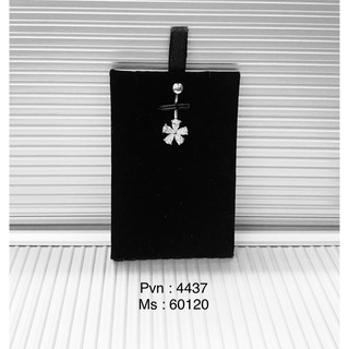 Khuyên rốn hoa đá trắng ms 60120