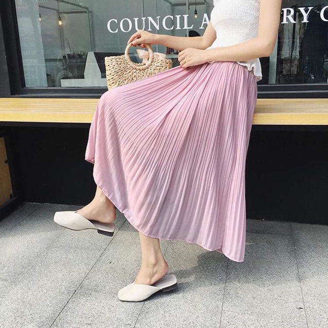 Chân váy xếp ly dáng dài 70cm | BigBuy360 - bigbuy360.vn