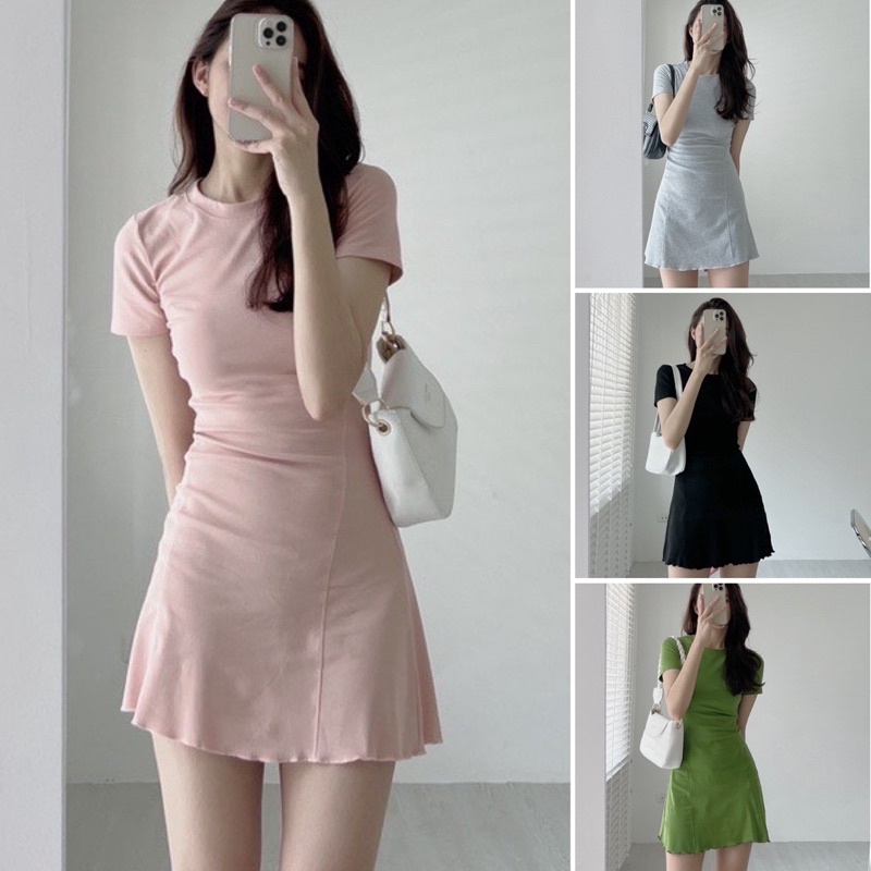 Váy Body Thun Zip Dáng A