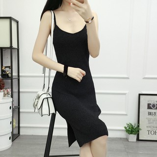 ĐẦM THUN BODY 2 DÂY XẺ TÀ ĐƠN GIẢN CÁ TÍNH