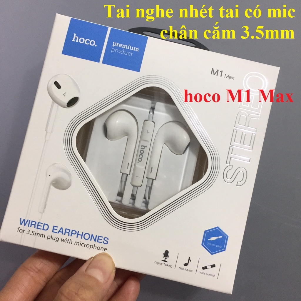 Tai nghe nhét tai có mic chân cắm 3.5 mm hoco M1 Max