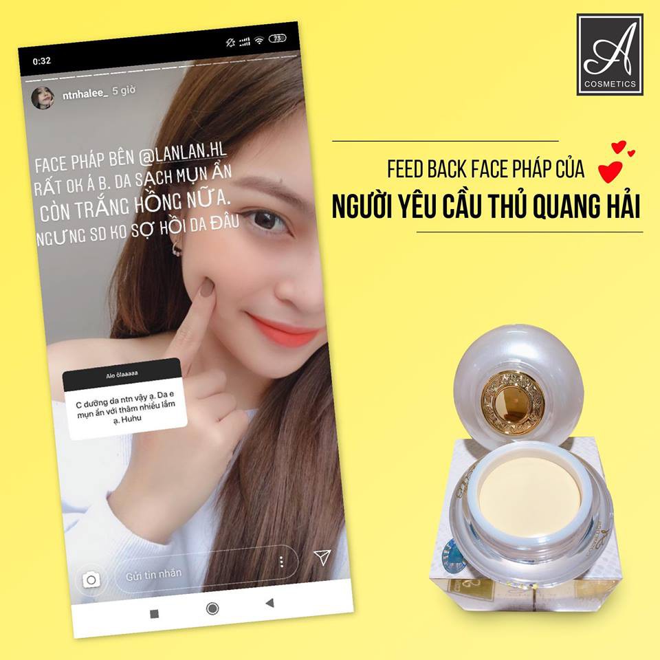 Kem Face pháp Acosmetics Dưỡng Da Trắng Mịn Căng Bóng