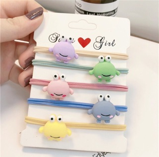 Dây cột tóc ếch dễ thương