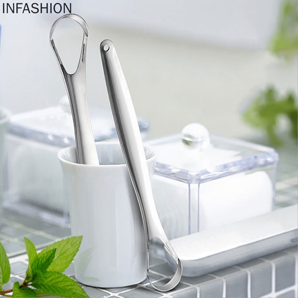 [Hàng mới về] Dụng cụ cạo lưỡi bằng thép không gỉ tiện dụng
