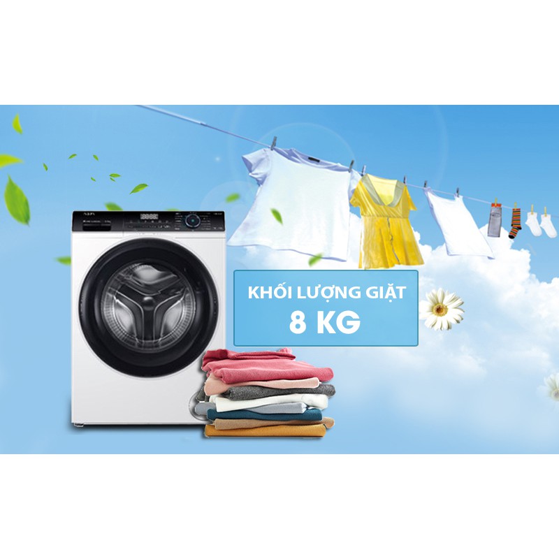 [ NHẬP MÃ JULIMG GIẢM 500K] Máy giặt Aqua Inverter 8 KG AQD-A800F W giá tốt nhất thị trường