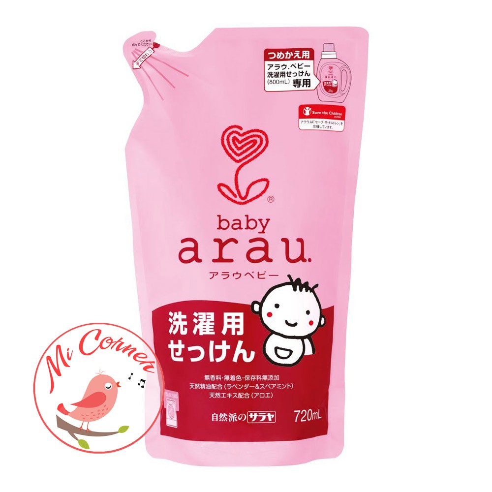 Nước giặt quần áo cho bé sơ sinh ARAU BABY túi 720ml nội địa Nhật - SKU: 4973512258749