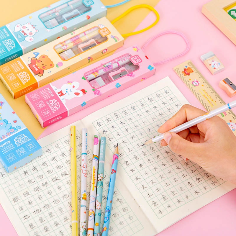 Set 5 Dụng Cụ Học Tập Dễ Thương Cho Bé