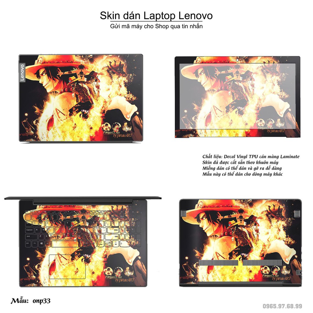 Skin dán Laptop Lenovo in hình One Piece _nhiều mẫu 23 (inbox mã máy cho Shop)