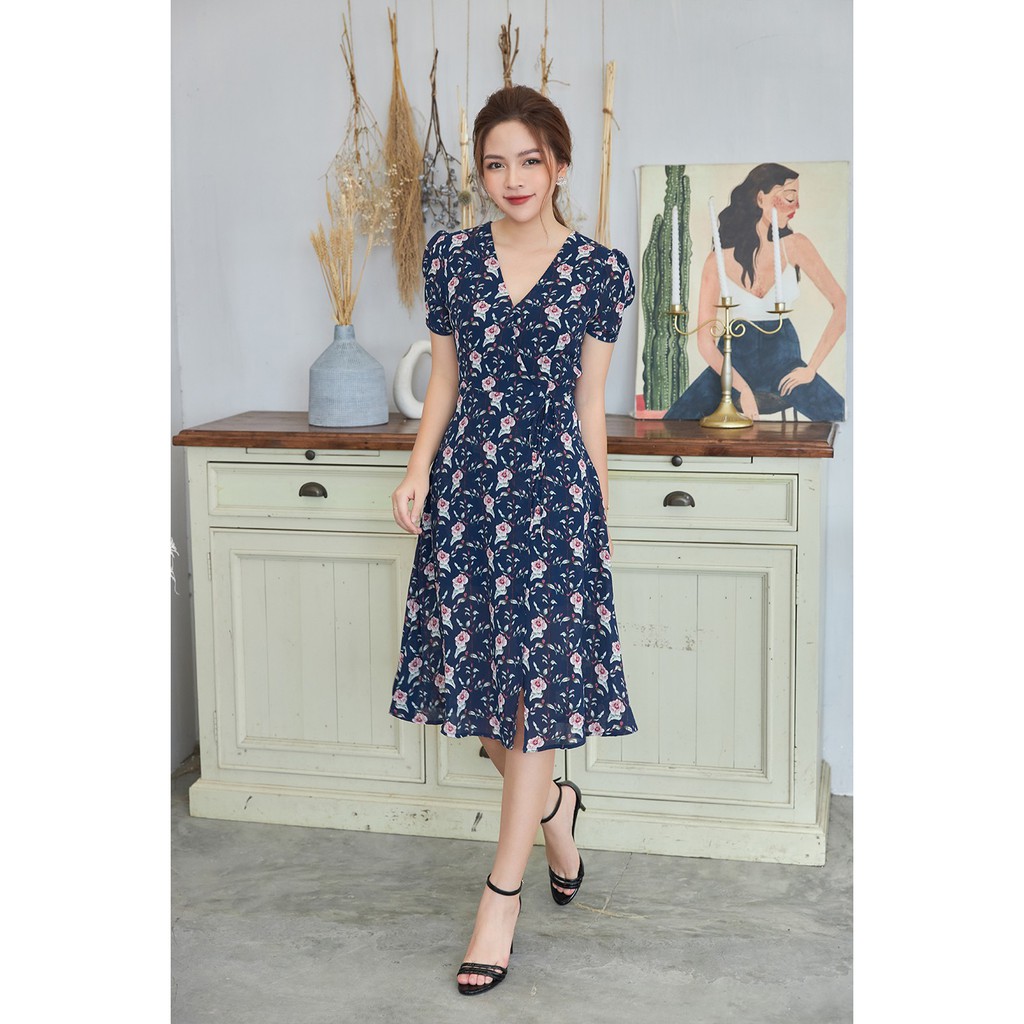 Đầm xòe ngắn tay xẻ 1 bên DEA0313 - 20Again | BigBuy360 - bigbuy360.vn