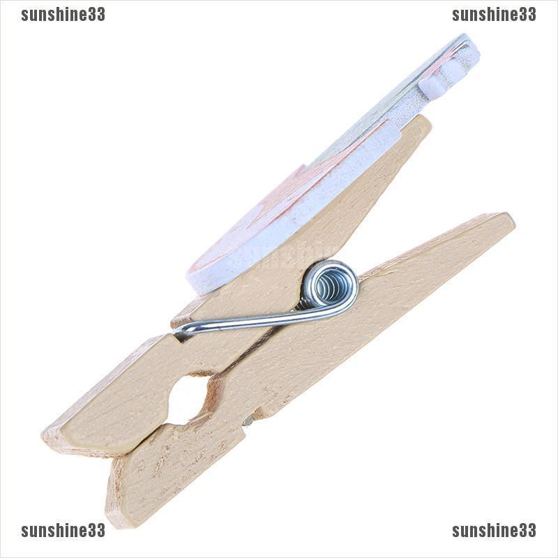 Set 10 Kẹp Gỗ Treo Ảnh Trang Trí Tiệc Cưới Hình Cây Xương Rồng Dễ Thương