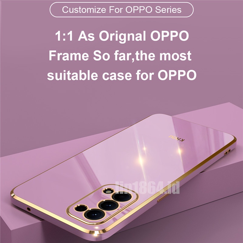 ốp lưng điện thoại mạ sang trọng tương thích Cho Oppo A94 A53 2020 A32 A12 A5 2020 A9 2020 A11K A91 A52 A15 A15S Reno5 Pro Reno6 Pro Ốp mềm silicon TPU trong suốt case