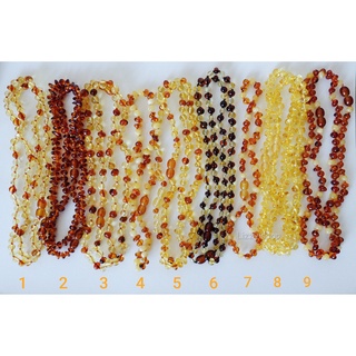 Vòng cổ hổ phách Baltic Nga cho trẻ sơ sinh đến tiểu học