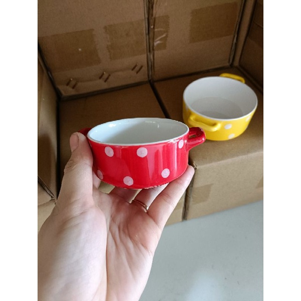 Bát sứ ăn dặm cao cấp cho bé ( nồi sứ có quai cầm)