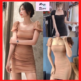 Đầm body dự tiệc , váy body tay bồng