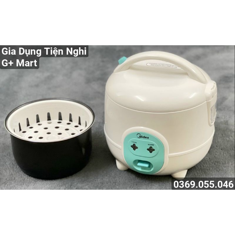 Nồi Cơm Điện Mini Cao Cấp Lòng Dày MIDEA MR-CM06SB 400W 0,6L Bảo hành 12 tháng - Giadungtiennghigmart