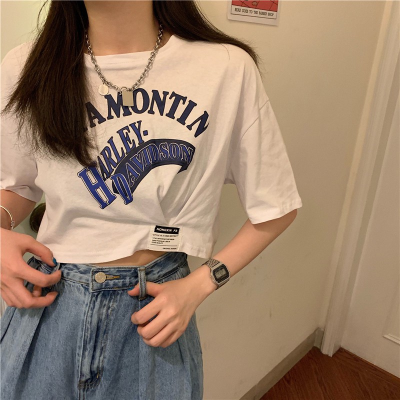 [SẴN] Áo croptop thun tay ngắn Ulzzang Quảng Châu ATC2