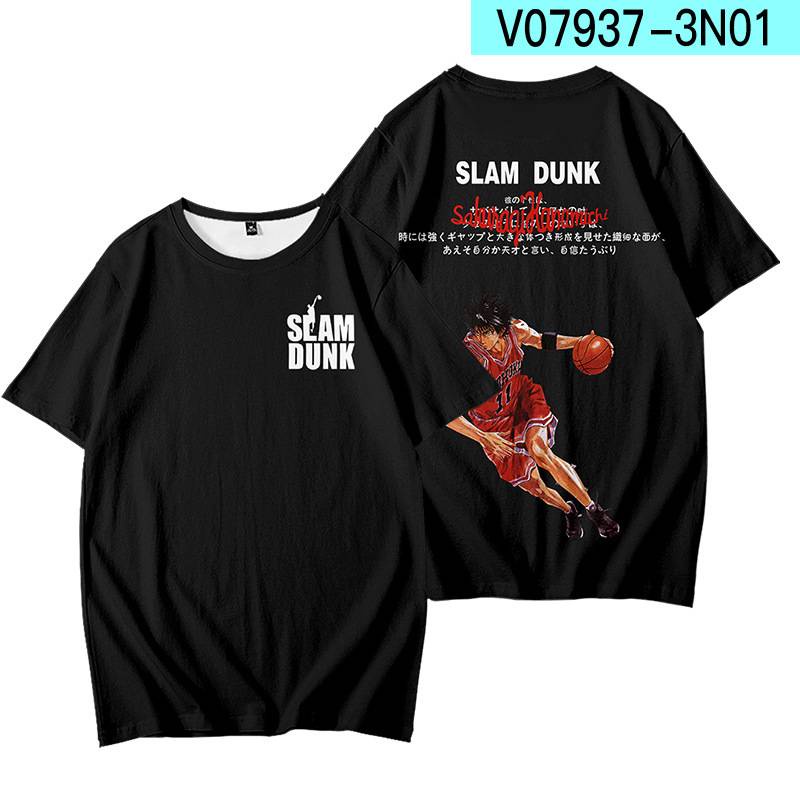 Áo Thun Tay Ngắn Dáng Rộng Họa Tiết Hoạt Hình Slam Dunk Thời Trang Cho Nam Và Nữ