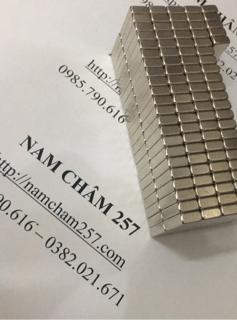 Nam châm khối 20x10x5mm siêu mạnh, loại nam châm trắng đất hiếm 20x10x5mm lực hút siêu mạnh