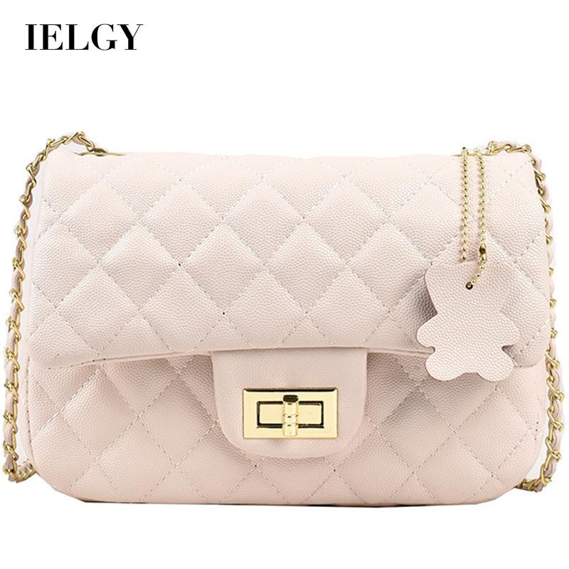 Túi IELGY đeo vai dáng vuông cỡ nhỏ quai xích thời trang cho nữ