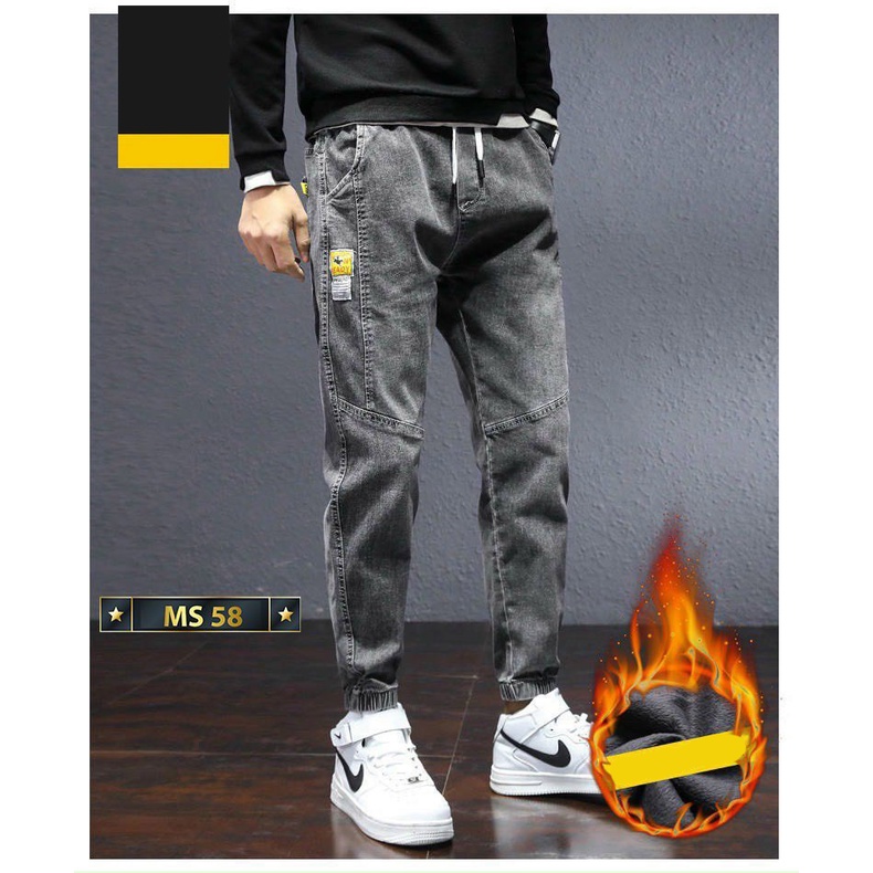 Quần jean nam bo chân thời trang Hpfashion, Quần bò nam bo chân vải jean co giãn mềm mịn, form cực chuẩn - QJNTCS61