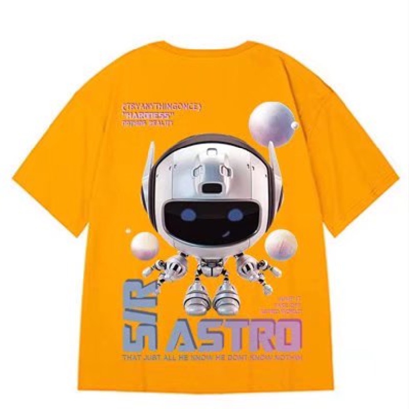 Áo Thun Tay Ngắn Cổ Tròn In Họa Tiết Hoạt Hình Thời Trang Mùa Hè Phong Cách Hàn Quốc Cho Nam Size M-8XL