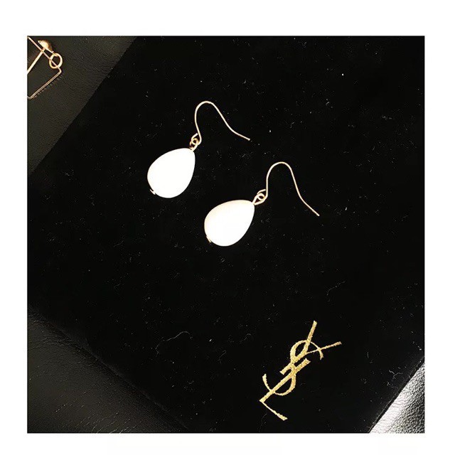 Bông tai GIỌT NƯỚC trắng ngà