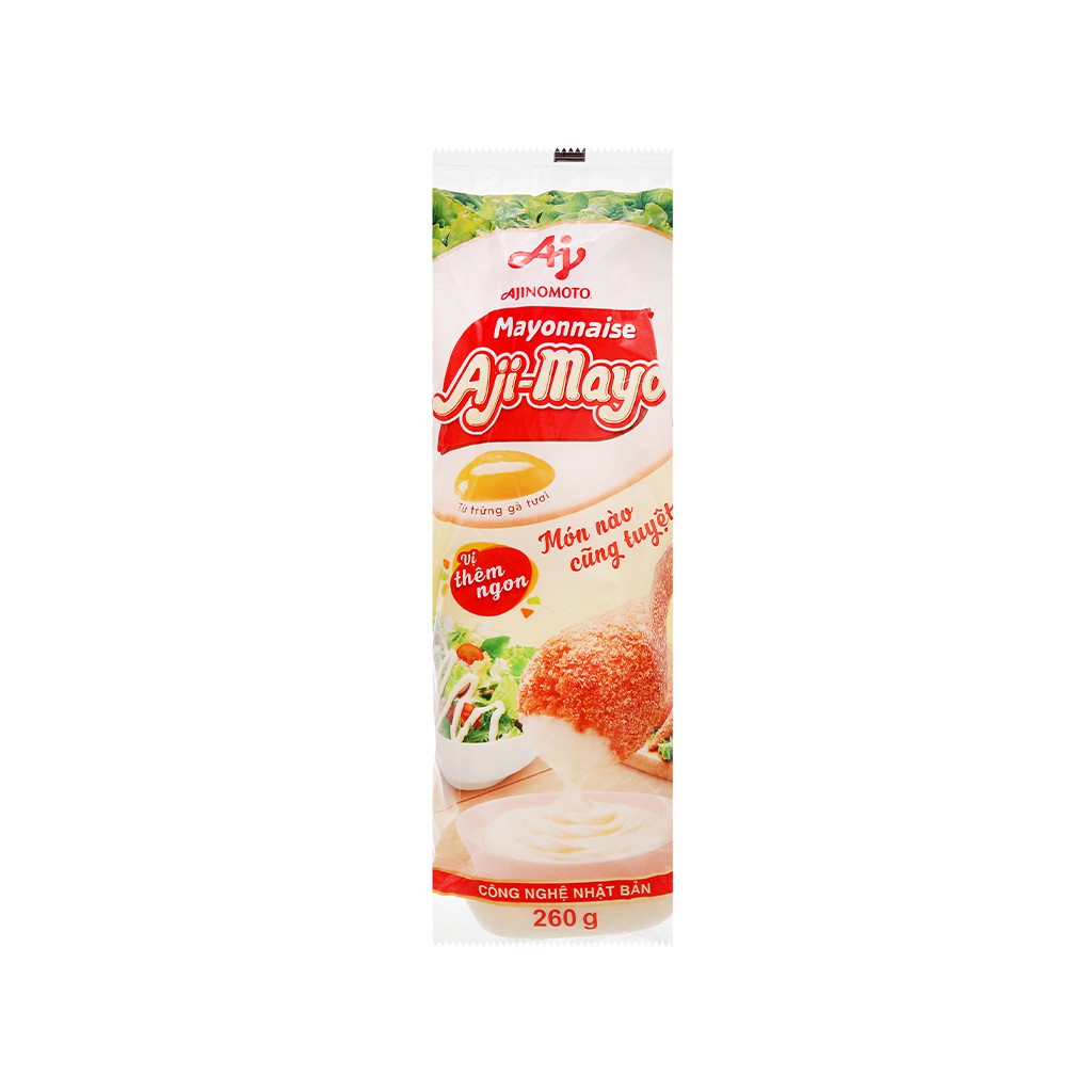 [Nguyên liệu Date mới nhất] SỐT MAYONAISE AJI-MAYO TRỨNG GÀ TƯƠI 260GR