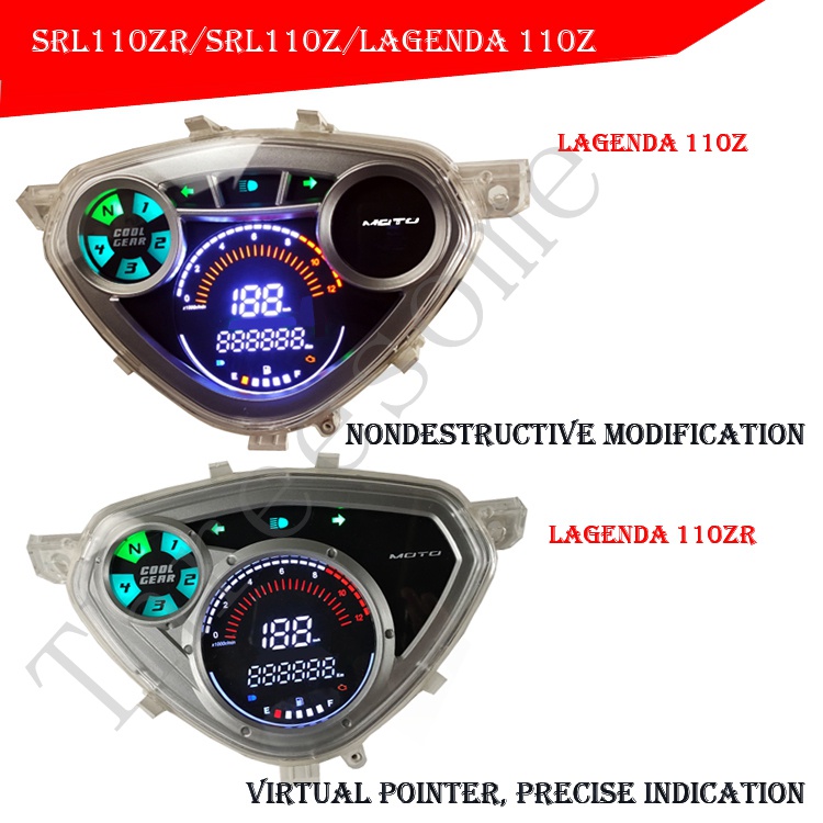 Màn Hình LCD Kỹ Thuật Số Dành Cho Xe Mô Tô Yamaha SRL11OZ SRL11OZR FI LAGENDA 110Z