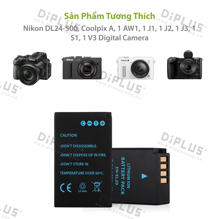 Sạc pin máy ảnh Nikon EN-EL20 Nikon 1 J1 J2 J3 S1 V3 AW1 EN-EL20 EN-EL20a enel20 enel20a