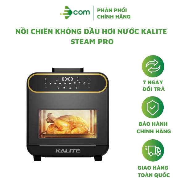 [Mã ELMALL10 giảm 10% đơn 500K] Nồi Chiên Không Dầu Hơi Nước Kalite Steam Pro - Hàng Chính Hãng