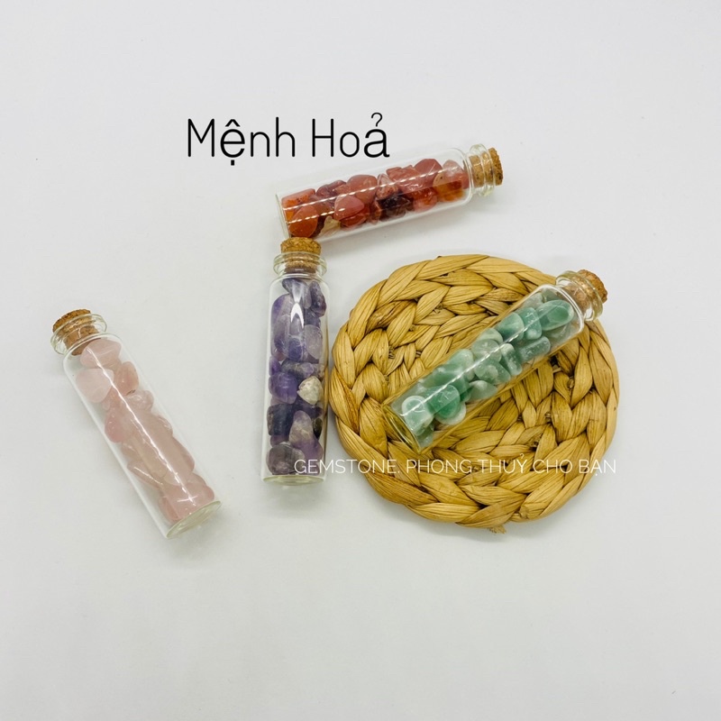 Hũ Đá Thanh Tẩy Tarot Mini - Đá Thạch Anh Vụn Tự Nhiên GemStone