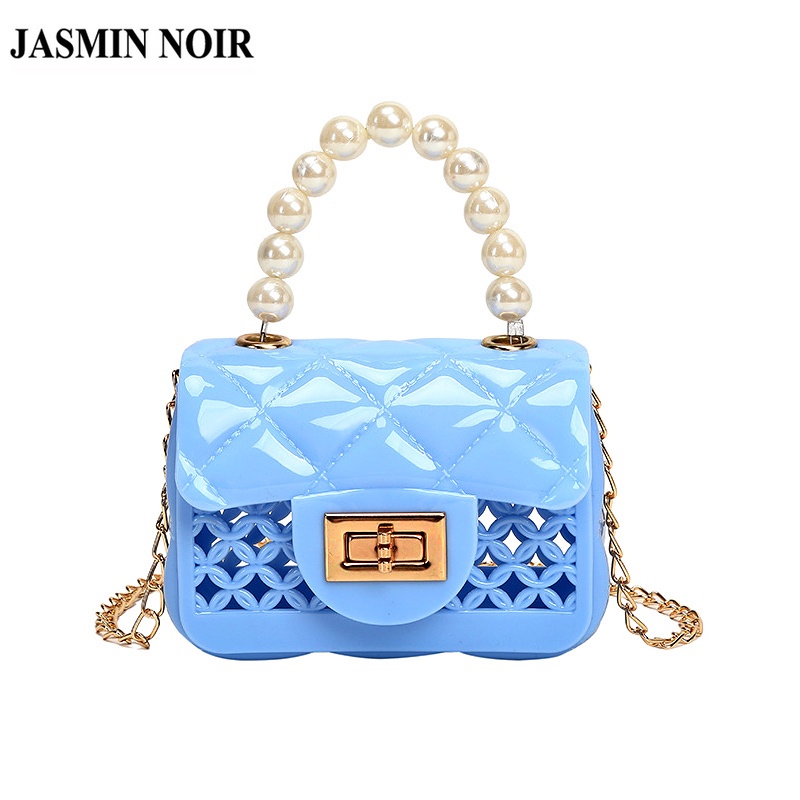 Túi Đeo JASMIN NOIR Chéo Nắp Gập Phối Dây Xích Khoét Rỗng Cho Nữ