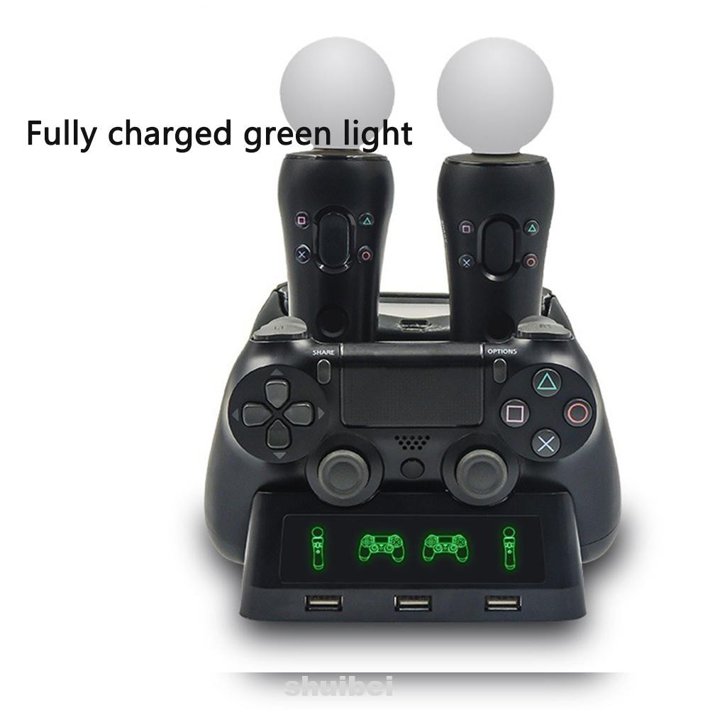 Charging Station Dock ABS Portable Stable Multifunction Fast For PS4 VR