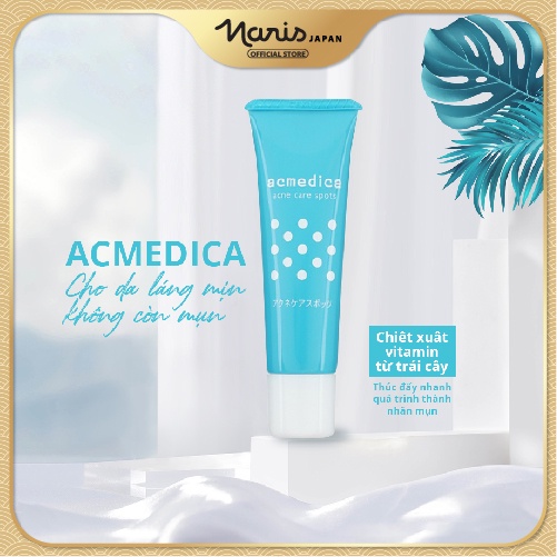 Gel giảm mụn, ngăn ngừa sẹo thâm Naris Acmedica Acne Care Spots 25g của Nhật