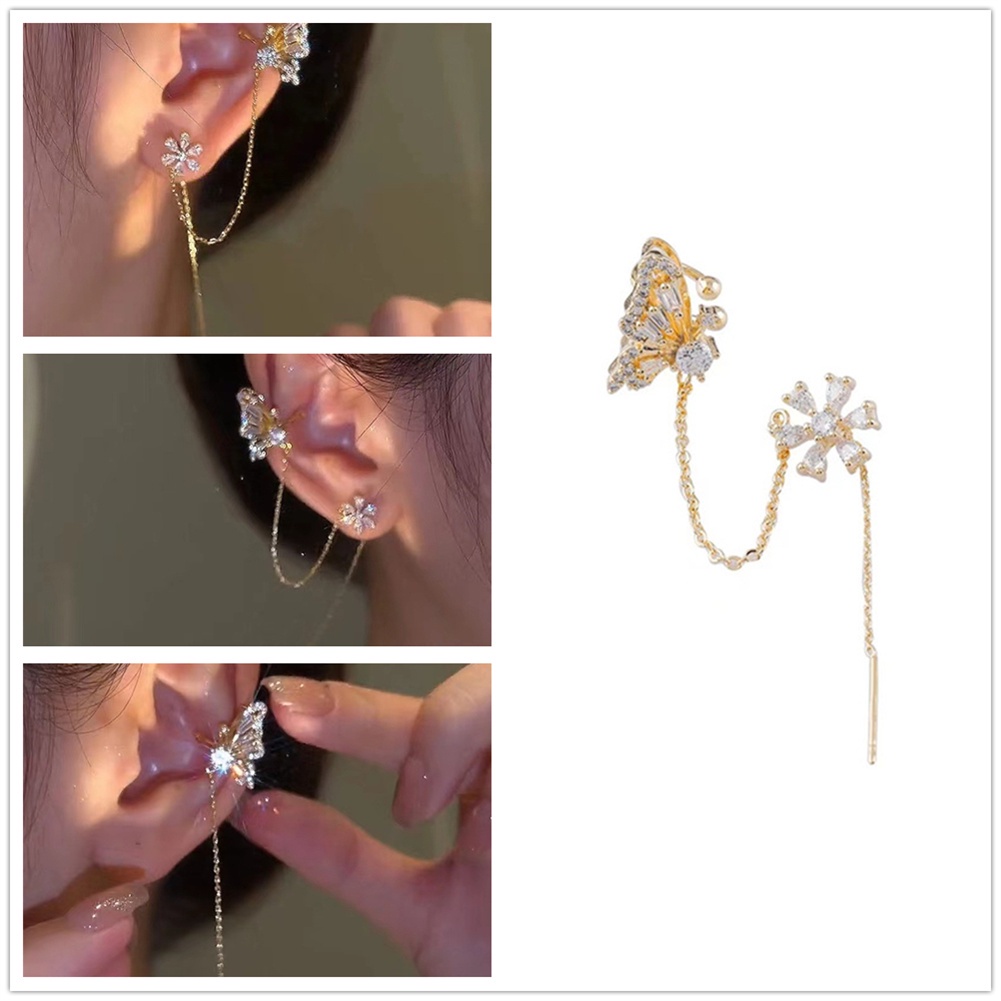 Bông Tai Hình Hoa Và Bướm Thời Trang Thanh Lịch