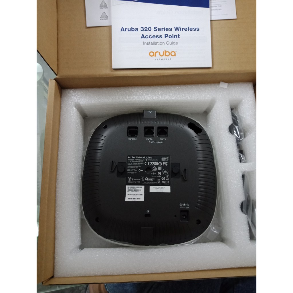 Bộ phát Wifi Aruba AP-325 RW  chuyên dụng Full Box. BH 12 tháng
