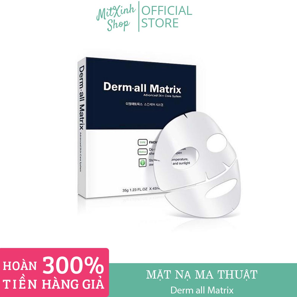 Mặt nạ Derm All Matrix - Mặt nạ Matrix dưỡng trắng, nâng cơ, cấp nước tức thời - Hàng Chính Hãng