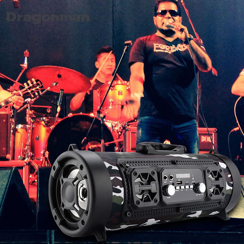 Wireless Bluetooth Waterproof Portable High-power 15W Music Barrel Speaker for Outdoor