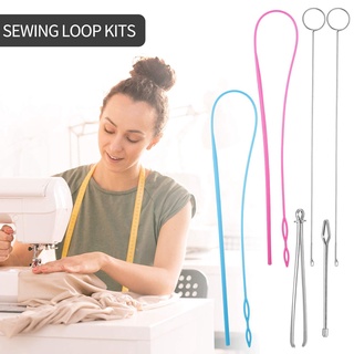 6Pieces Sewing Loop Kit,Loop Turner Hook Flexible Drawstring Threader