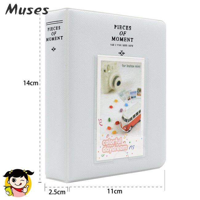 Muse07 Photo Paper Film Album Set for Fujifilm Instax Mini Camera, Polaroid Snap, Z2300, SocialMatic & Zip