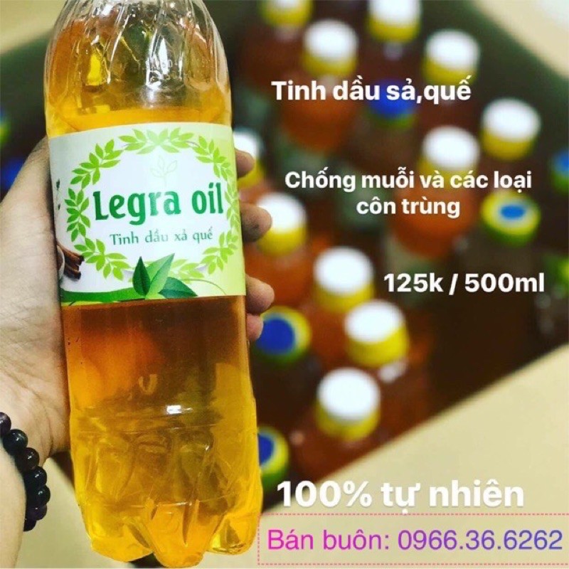 Giá buôn, tinh dầu sả quế legra oil, đuổi muỗi, lau nhà (chai 500ml)