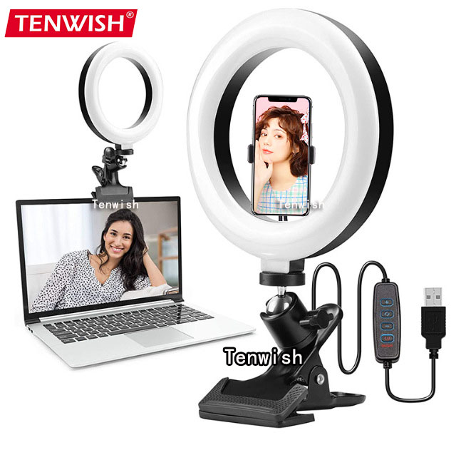 Ready Stock 10 inch Selfie RingLight Máy tính Fill Light Ánh sáng làm đẹp Phù hợp cho YouTube Live Studio Video LED Light