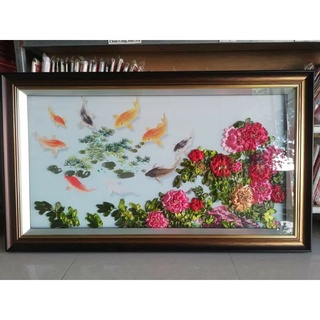 Tranh thêu ruy băng 120x68cm