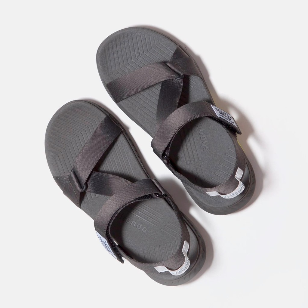 Giày Sandal SHONDO F7 Racing F7R2020 đế xám phối xanh dạ quai xám