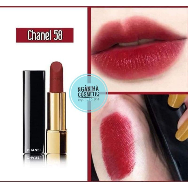 Son Chanel màu 58 Rouge Vie Đỏ Mận Chín {chuẩn auth)