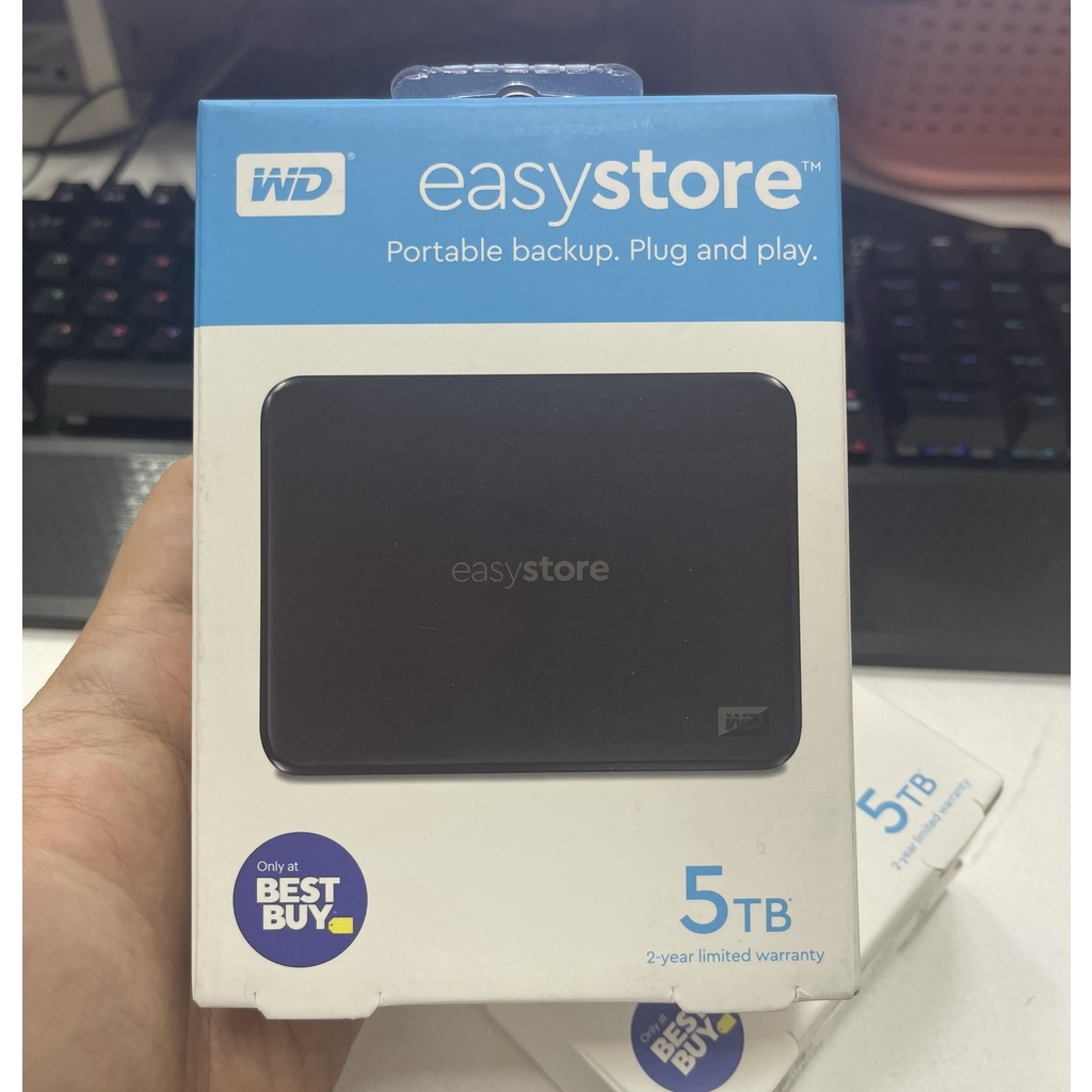 Ổ cứng di động HDD WD Easystore Portable 5TB - WDBKUZ0050BBK